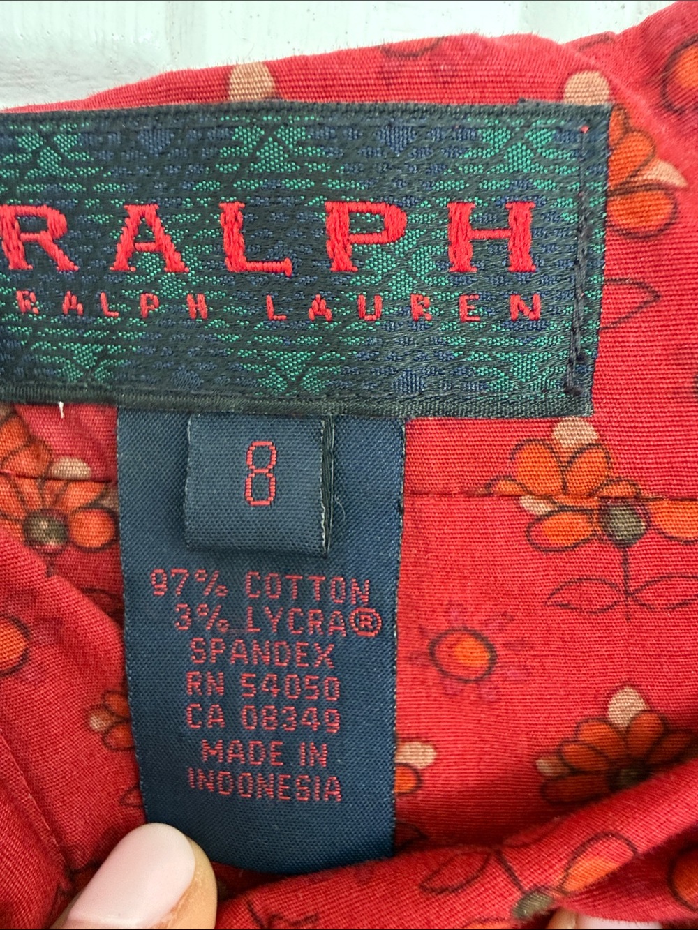 Vintage Ralph Lauren Red Spaghetti-Strap Midi Dress with removable straps - Picture 6 of 10